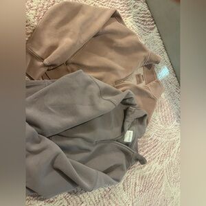Abercrombie & Fitch Taupe Zip-Up Hoodie